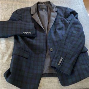 Tuxedo blazer glen plaid